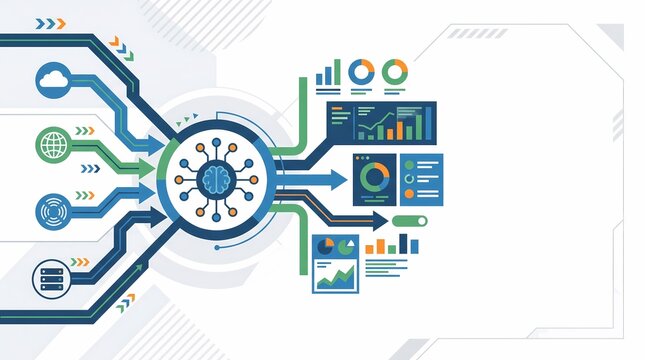 Advanced AI Real-Time Data Monitoring and Big Data Analysis Network Concept