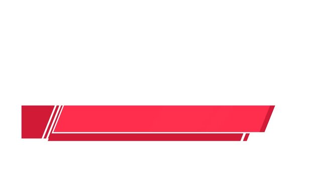 Modern Red Lower Third Graphic Template for News Broadcast and Professional Business Presentations