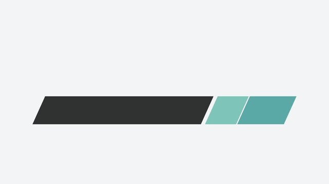 Modern Minimalist Lower Third Animation with Geometric Teal and Black Parallelogram Shapes for Editing Content