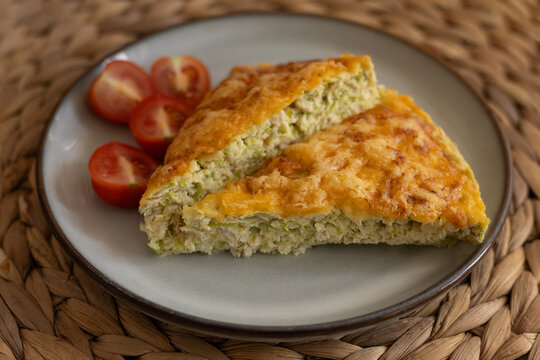 Photo of a PP casserole with zucchini.