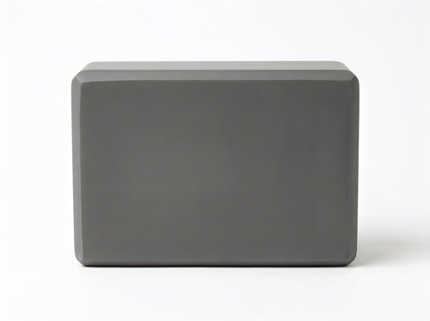 grey eva foam yoga block stretching fitness equipment object isolated on transparent background
