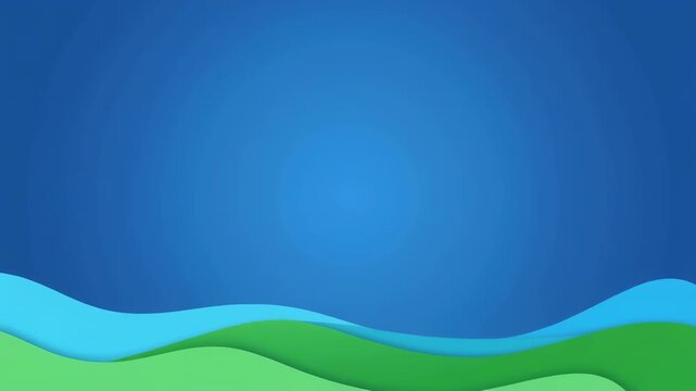 Abstract blue green waves flowing smoothly against gradient background with subtle motion
