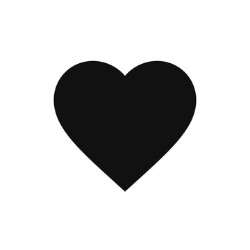Heart shape love symbol vector graphic icon with feelings valentine favorite interface isolated