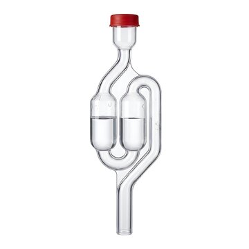 Plastic fermentation airlock for home brewing and winemaking