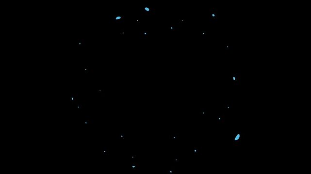 Bubble cluster burst fx animation with transparent background