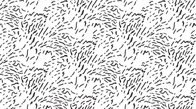 Minimalist monochromerepeat pattern displaying hand drawn dashed lines and abstract doodle strokes forming an elegant tribal animal skin texture seamless pattern lines dash abstract doodle