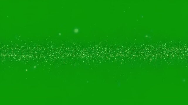 Abstract green particles drift across black and green stripes cinematic motion background