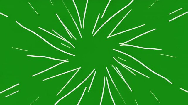 Abstract Green Pattern with Radial Lines and Black Space for Text