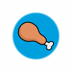 Obraz premium chicken thigh icon. chicken leg icon.