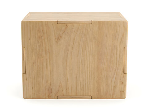 wooden plyometric jump box crossfit fitness training cardio equipment isolated on transparent background