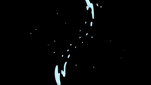 Ink splash explosion fx animtion with transparent background