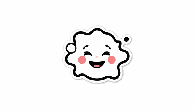 Cute Smiling Bread Character Sticker