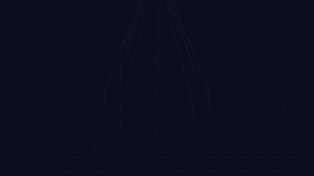 Abstract Geometric Blueprint Cone Motion Graphics
