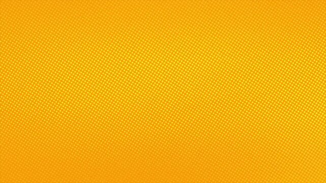 Orange yellow halftone dotted abstract background, vibrant pop art texture with smooth gradient pattern, dynamic modern digital backdrop for motion graphics
