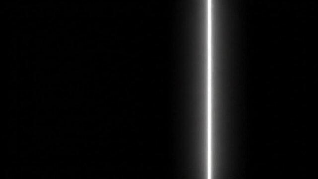 Minimalist White Vertical Scanning Line Transition on Pure Black Background, Glowing Light Sweep Wipe Effect for Professional 4K VFX Video Editing and Compositing