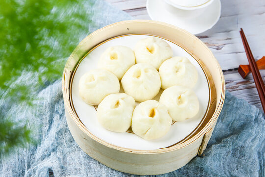 Steamed chinese buns traditional breakfast food