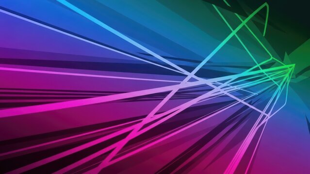 Vibrant abstract futuristic background with colorful glowing neon lines.