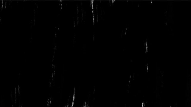 Irregular white marks scratches animate across deep , producing distressed film effects, vintage dark transitions, cinematic editing, VFX overlays, horror projects, analog styling, experimental motion