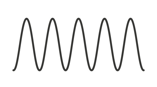 Wave line displays periodic oscillation.