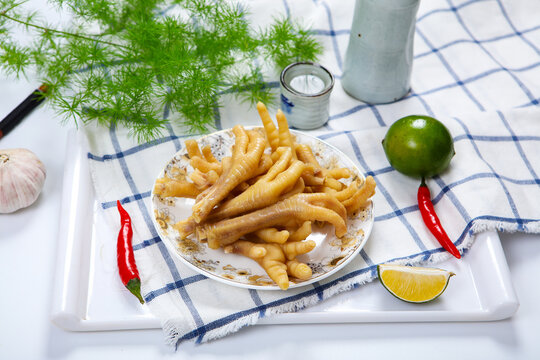 Marinated braised chicken feet asian snack