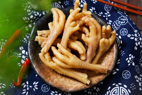Marinated braised chicken feet asian snack