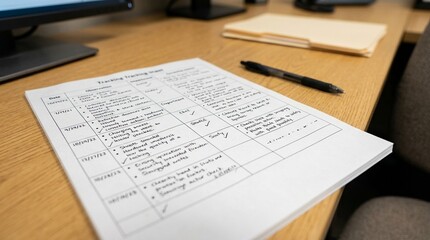 Obraz premium Safety huddle notes transcribed onto a shared tracking sheet for the quality department – Hospital Safety Huddle and Team Communication