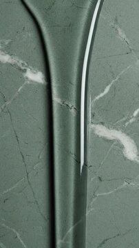 Minimalist Green Marble Surface Featuring A Smooth Vertical Wave Texture For Abstract Modern Interior Design And Architectural Backgrounds