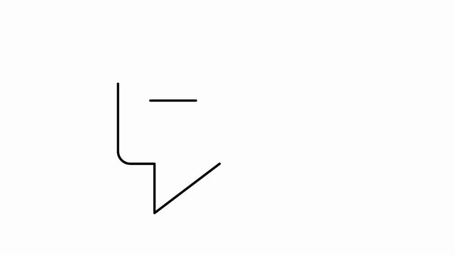 Speech bubble like animation motion graphics loop