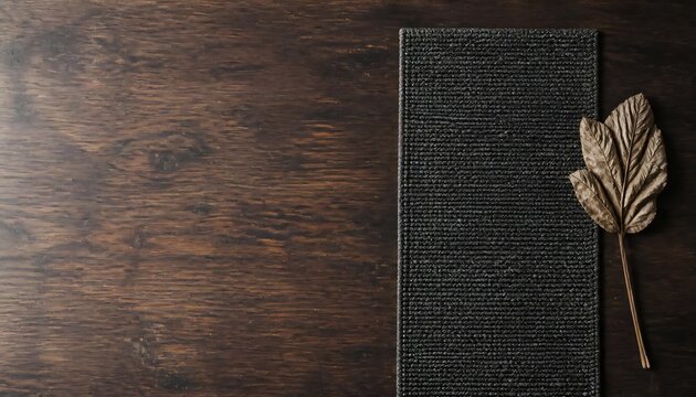 Dark Abaca Fiber Table Runner Mockup
