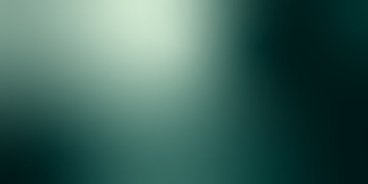 Smooth ethereal teal to deep emerald green gradient showcasing a gentle luminous glow for serene peaceful backdrops