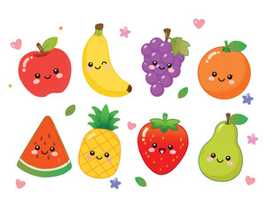 Fototapeta premium set of fruits