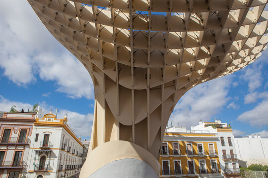 Metropol Parasol building, located at La Encarnacion square, Seville