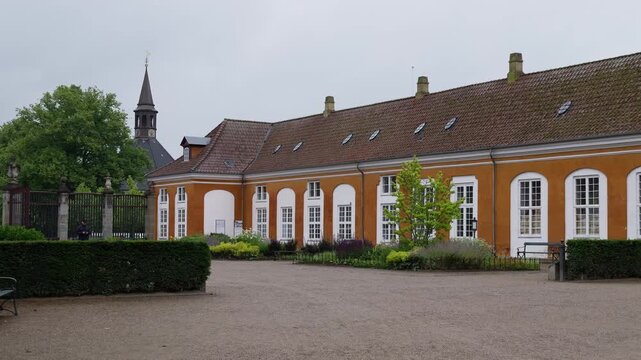 Historic yellow palace gule palae in copenhagen denmark