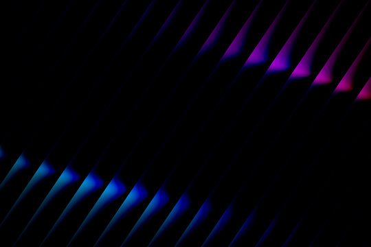Abstract background featuring diagonal lines with vibrant blue and purple neon light gradients for modern digital design projects.