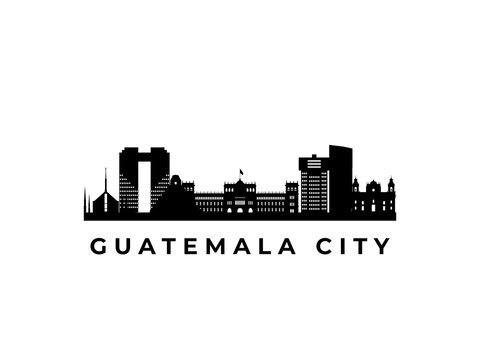 Vector Guatemala City skyline. Travel Guatemala City famous landmarks. Business and tourism concept for presentation, banner, web site.