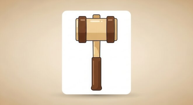 A Judge's Gavel Icon Representing Law And Justice
