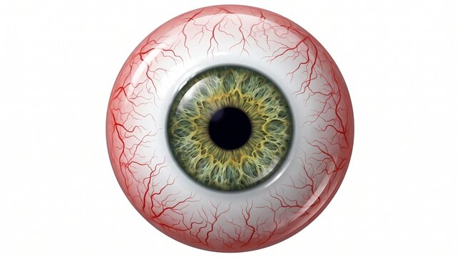 Detailed Realistic Human Eyeball Illustration
