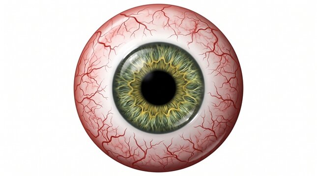 Detailed Realistic Human Eyeball Illustration