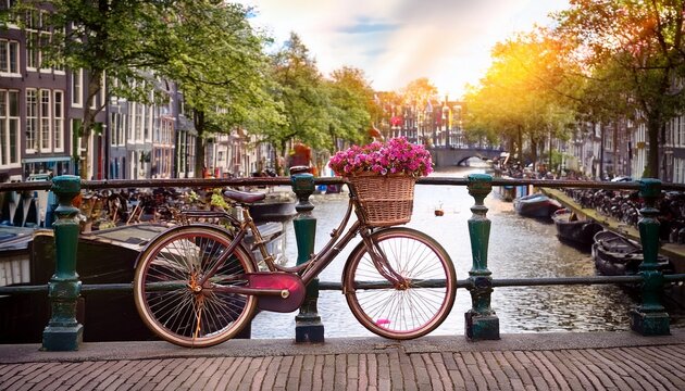 old bicycle in amsterdam