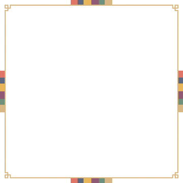 korean traditional dancheong frame