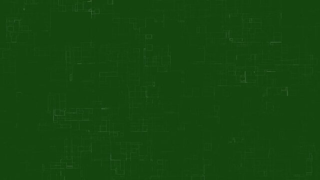 Abstract Digital Green Technology Background Loop with Glowing Formulas