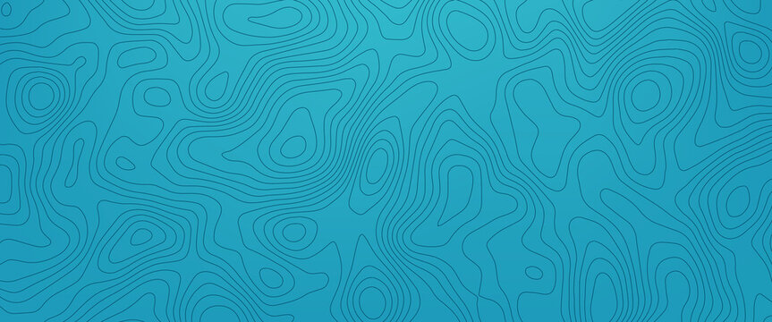 blue topographic map of the sea with a gradient of dark blue lines