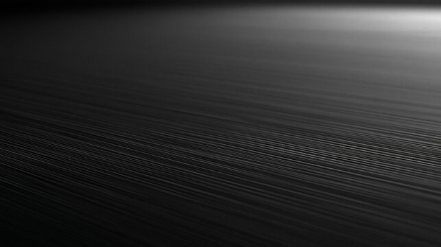Macro Shot of Textured Black Vinyl Record Grooves