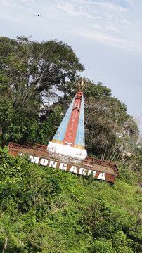 Religious Symbol In Mongagua Sao Paulo Brazil. Bird Eye View Of Church Standing Tall Amidst Beautiful Scenery. Downtown Cityscape. District Skyline. Mongagua Sao Paulo.