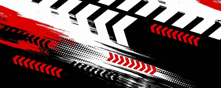 Exclusive red and black color combination sport racing car livery design, for universal medium eps10 vector ready to print.