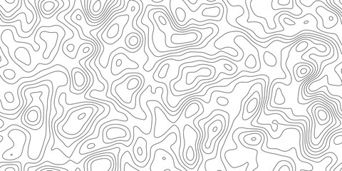 Minimal abstract topographic line art background, geographic mapping lines with smooth organic curves, for wallpaper, poster and branding. © RASEL