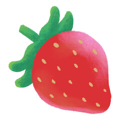 single sweet and fresh red strawberry © Paotataa