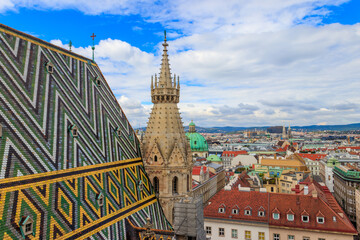 Obraz premium View of Vienna from the St.Stephen's Cathedral, Austria