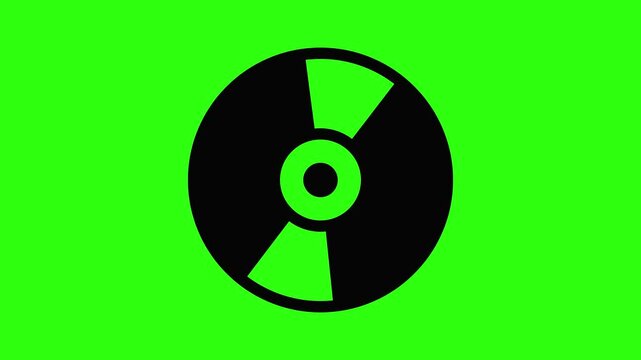 Black CD Disc Icon Animation