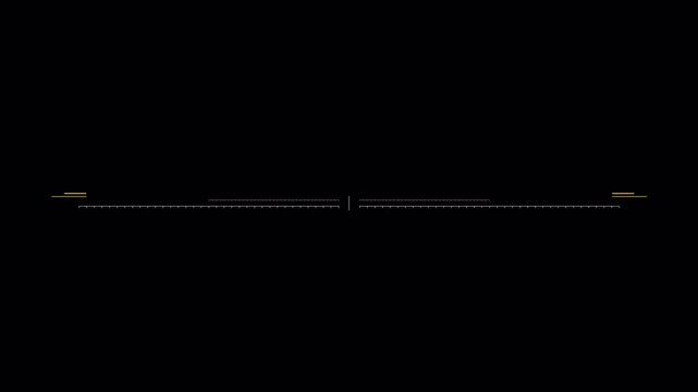 Minimalist Golden Line Divider Animation on Solid Black Background.